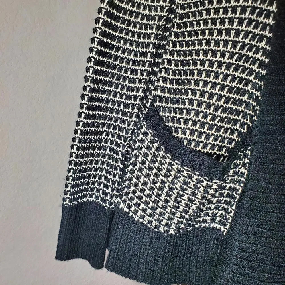 Nordstrom JACK Women's Size Medium Black and Beige Cardigan - Picture 7 of 12
